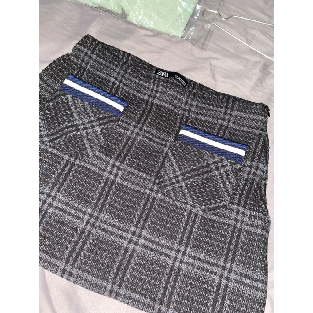 Mini Skirt Tweed Premium Preloved By Zara