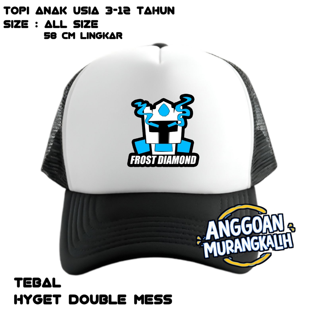 Topi anak trucker frost diamond logo - Topi jaring anak frost diamond