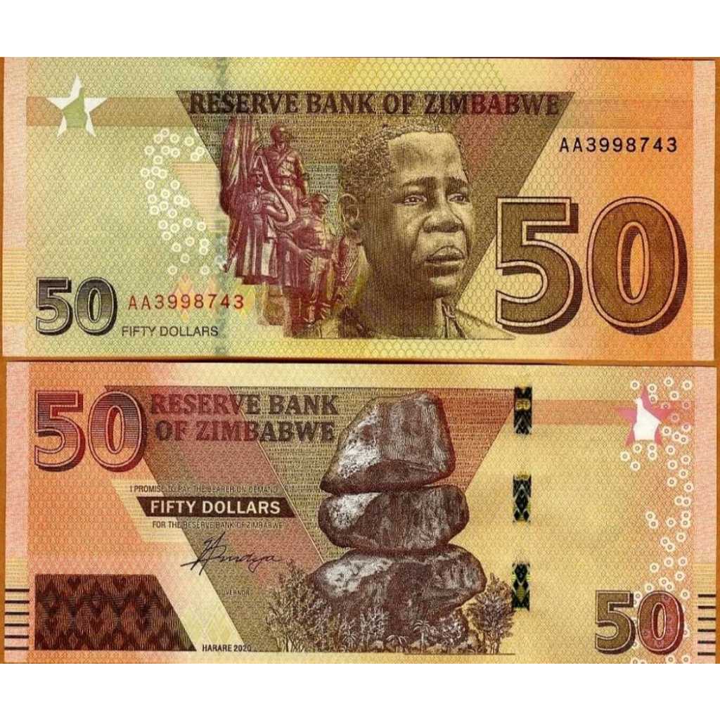 Zimbabwe 50 Dollar UNC-Original Gress