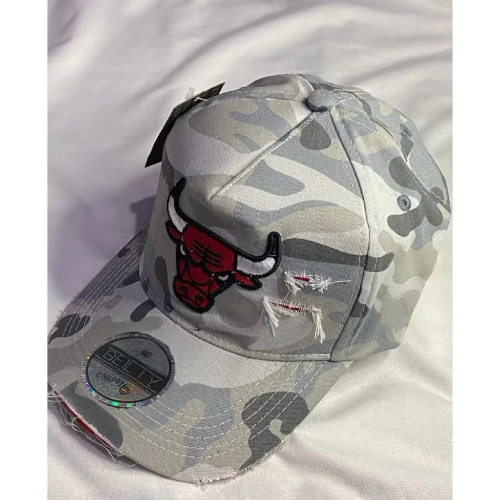Topi Baseball Loreng Camo Army Pria Wanita Trandy | Topi Distro Bulls 2026 Premium High Quality