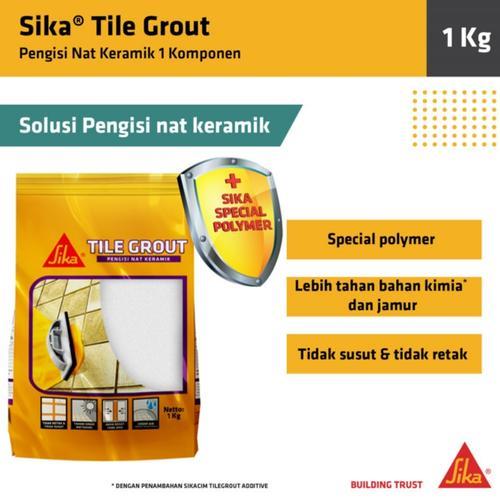 (12 pcs)SIKA TILE GROUT PENGISI NAT 1 KG / SEMEN NAT / SIKA TILE GROUT