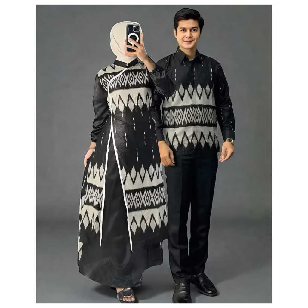 BATIK AMSA | Gamis Lebaran Model Gamis Sarimbit Terbaru | Gamis Brokat Couple Remaja Kekinian | Maxy