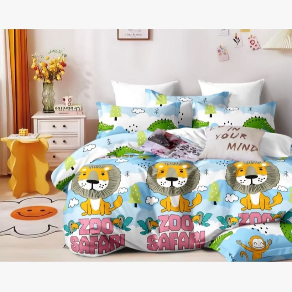 Bedcover + Sprei Set MOTIF ANAK ANAK 1 Set Ukuran Single / Queen / King / 120 / 160 / 180 | Bedcover