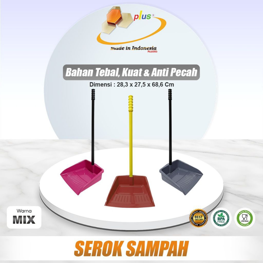 (3 PCS) SEROK SAMPAH / SEROK SAMPAH PLASTIK TEBAL / CIKRAK AWET TEBAL /SEROK SAMPAH DAN GAGANG