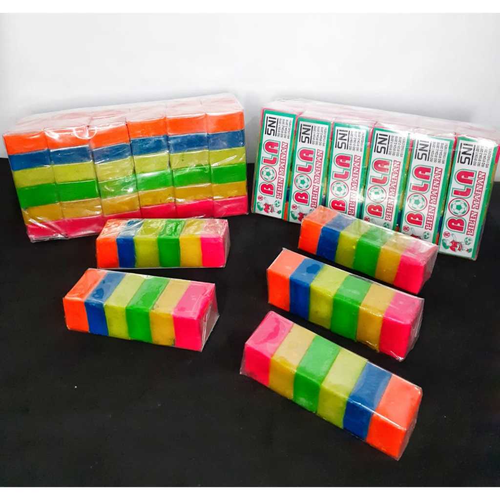 Plastisin Lilin Mainan Anak 6 warna TARUNA / Lilin Mainan 6 pcs / Plastisin Kecil