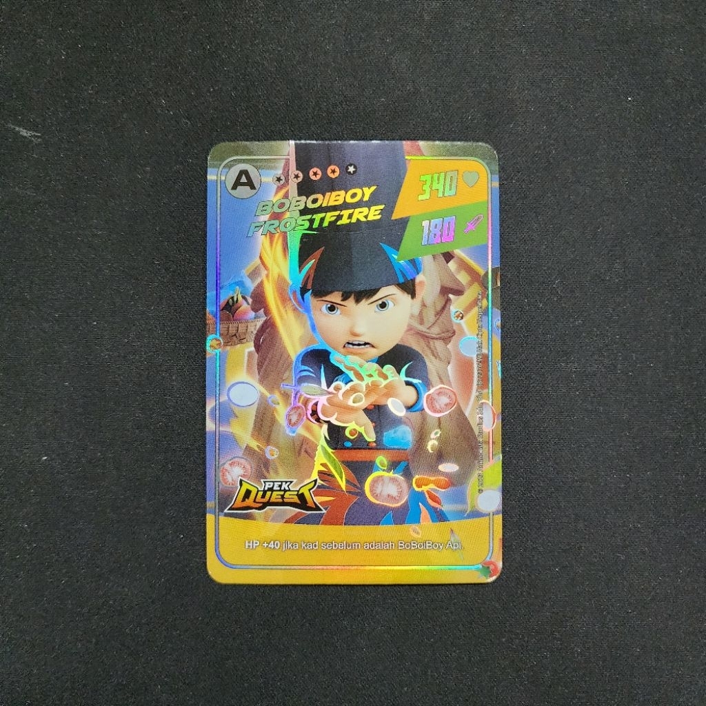 Kartu Boboiboy Monsta Galaxy Card Malaysia - Boboiboy Frostfire (A Rank Silver Card) Pek Quest