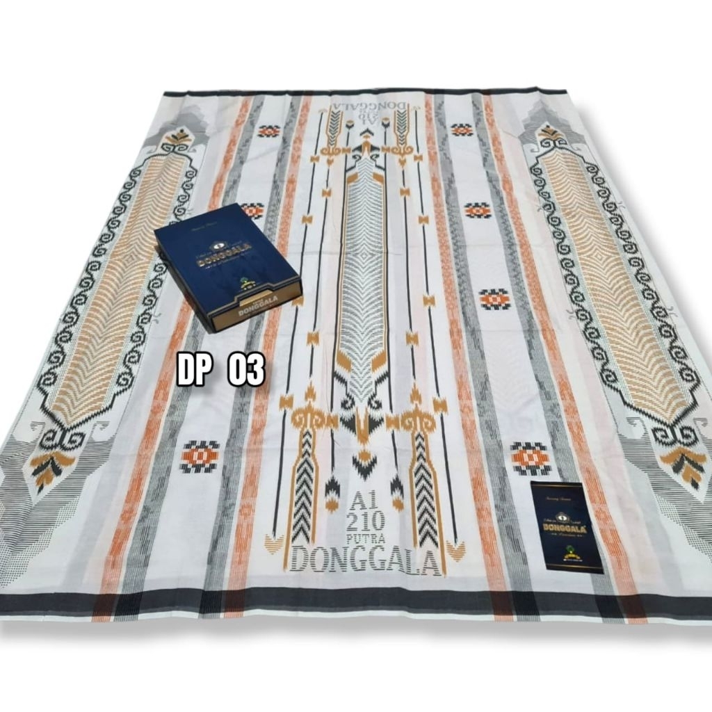 Sarung donggala motif SEA songket timbul putih/hitam/hijau tua/kuning/kunyit bosok/coklat