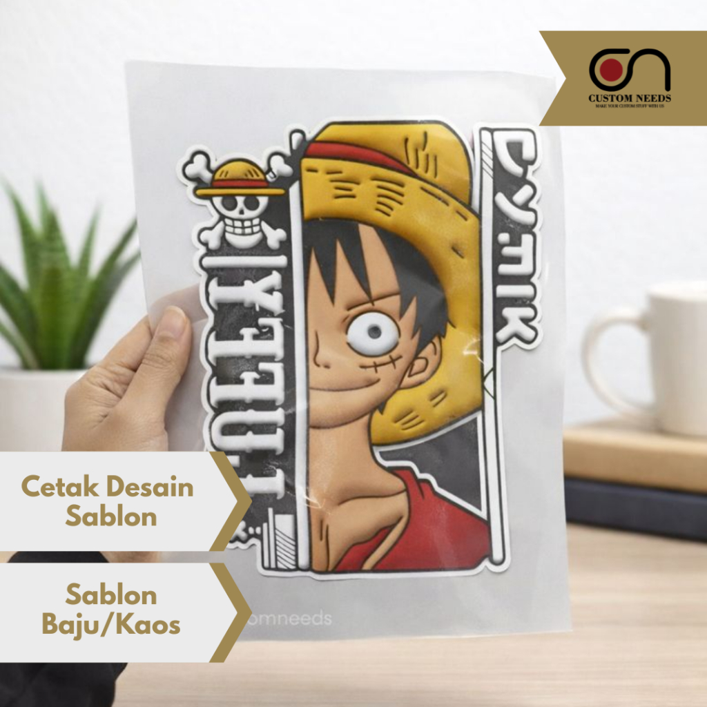 Cetak Sablon ONE PIECE / Sablon BAJU / Sablon Kaos