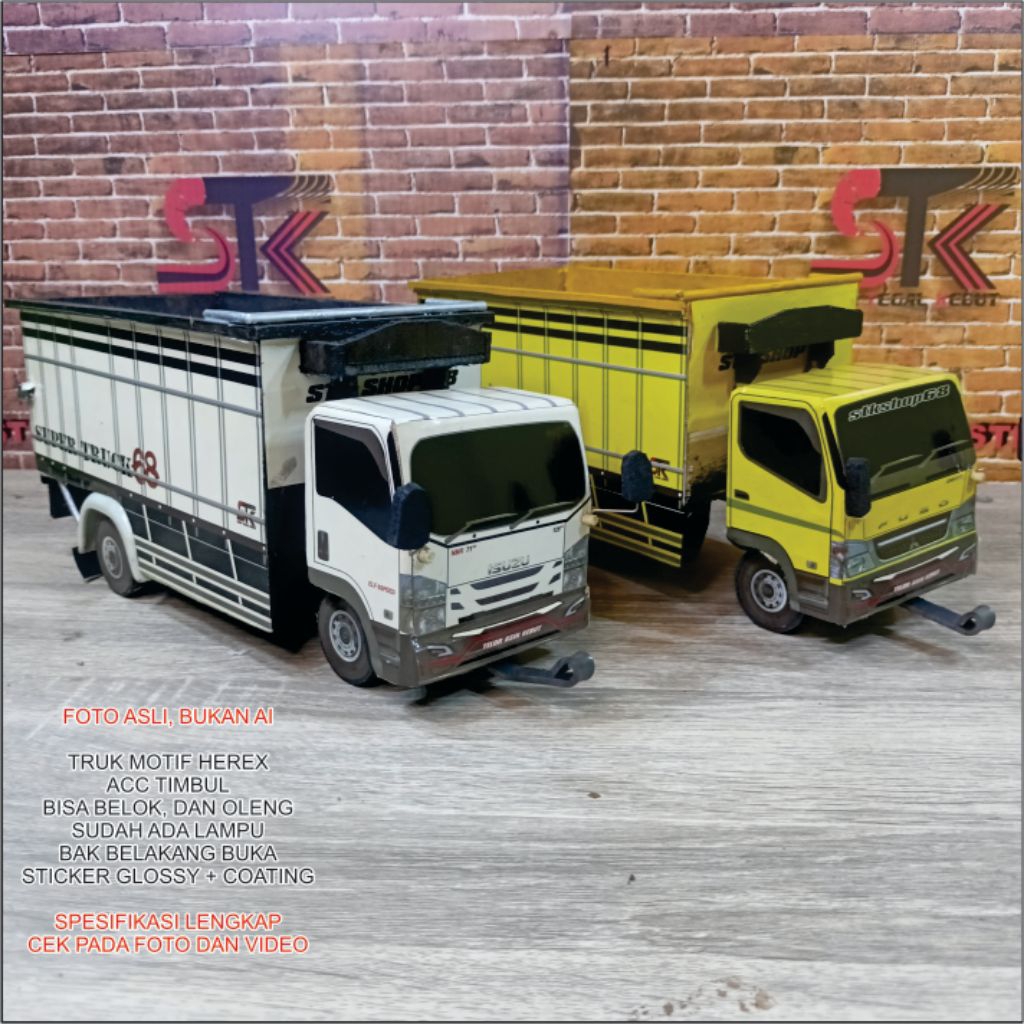 STKSHOP68 MINIATUR TRUK BAK CANTER NMR MODIF HEREX
