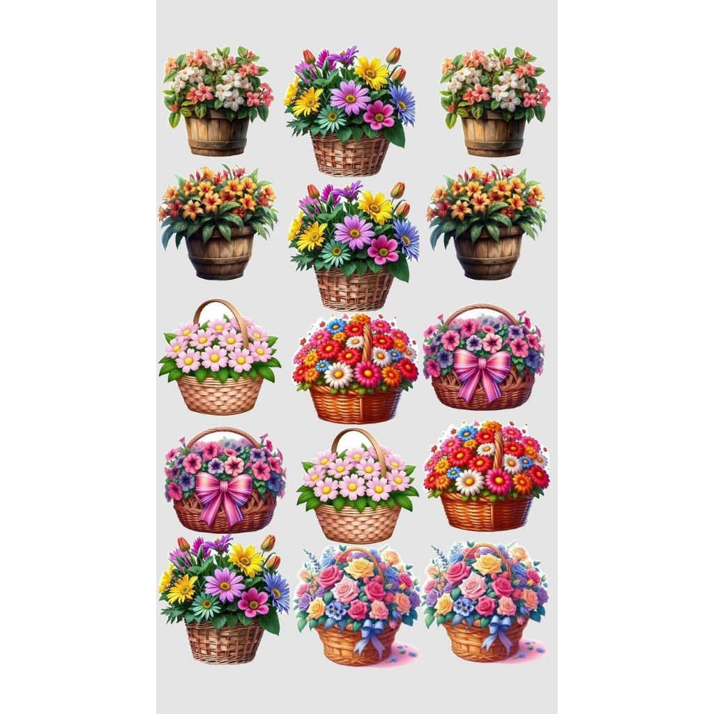 stiker bunga buket,stiker bunga,stiker hp,laptop,tambler,gelas,stiker helm,stiker tempel,stiker buku