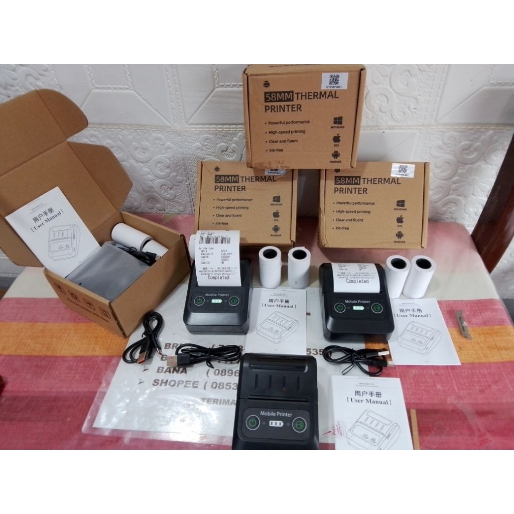 printer thermal Bluetooth printer cerak struk ponsel brilink cafe loundry pertamini