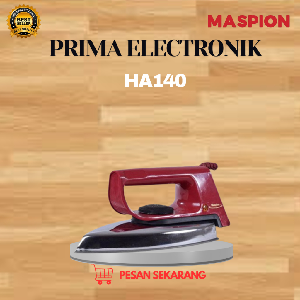 MASPION SETRIKA HA 140 DRY IRON/HA-140/HA140/MASPION SETRIKA LISTRIK ORIGINAL MASPION/GARANSI RESMI