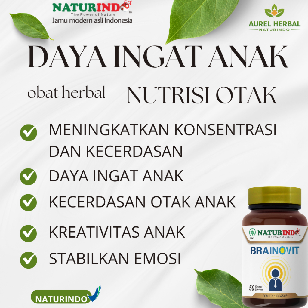Vitamin Otak Anak Cerdas Daya Ingat Paling Bagus Brainovit Naturindo