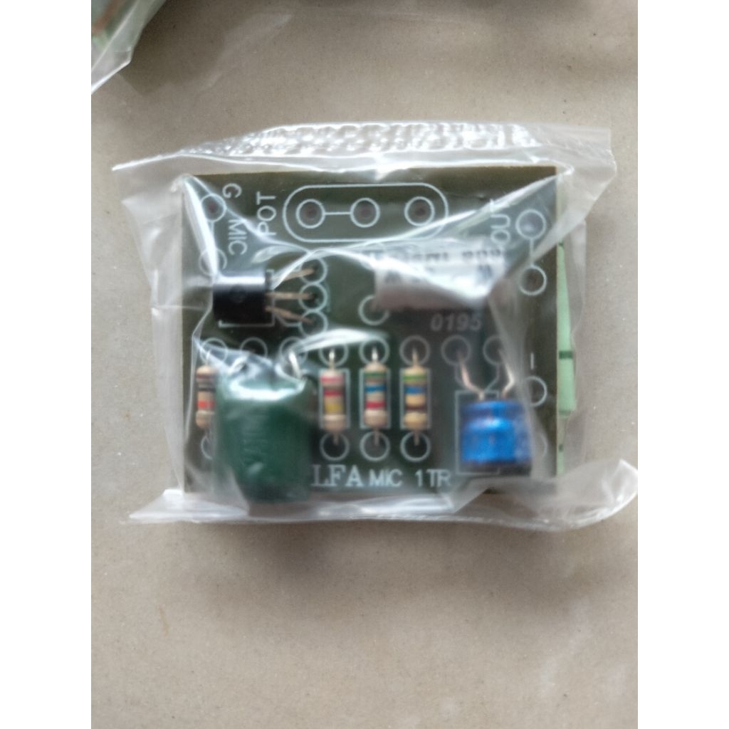 Kit Preamp Mic 1TR ALFA / Rangkaian Penguat Microphone Condenser 1 Transistor Siap Pakai