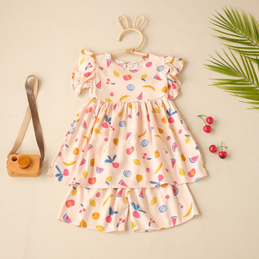 Setelan Anak Rayon / setelan anak ruffle / setelan anak rayon premium