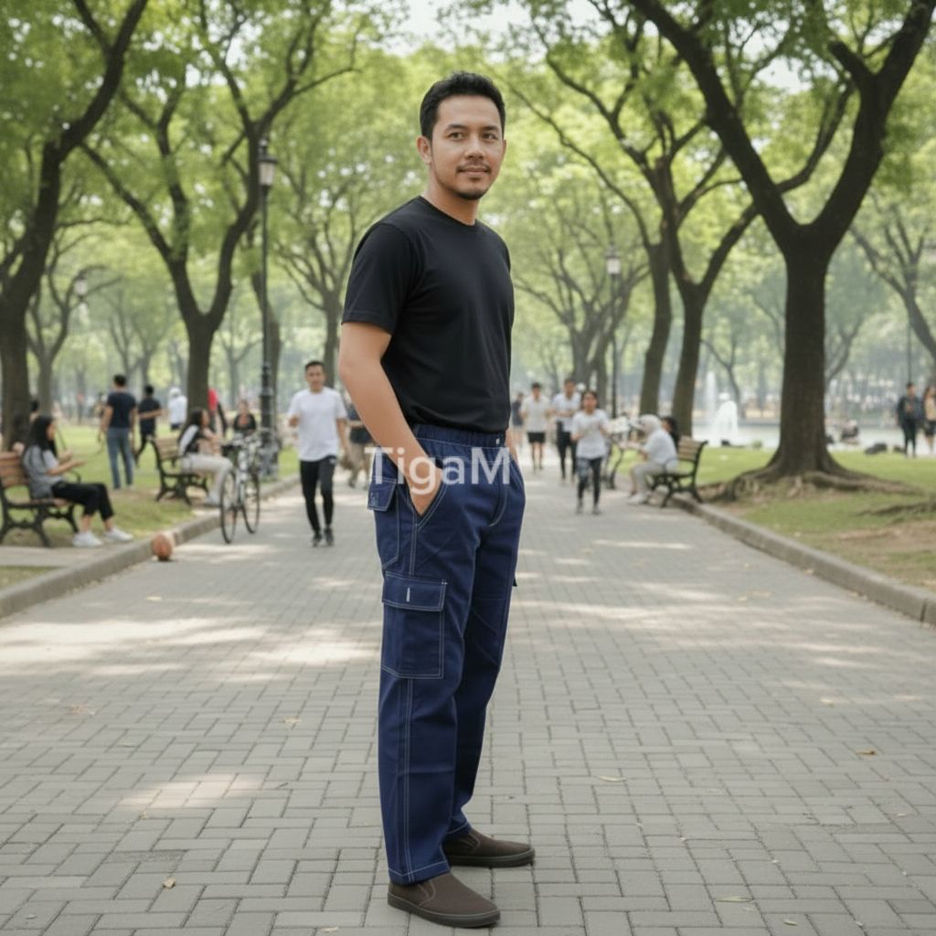 Celana Cingkrang Pria Dewasa kargoJeans Jumbo