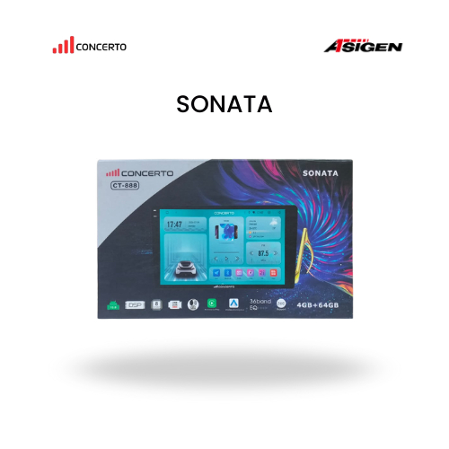 Head Unit Android Concerto Sonata 10 Inch – RAM 4GB / 64GB