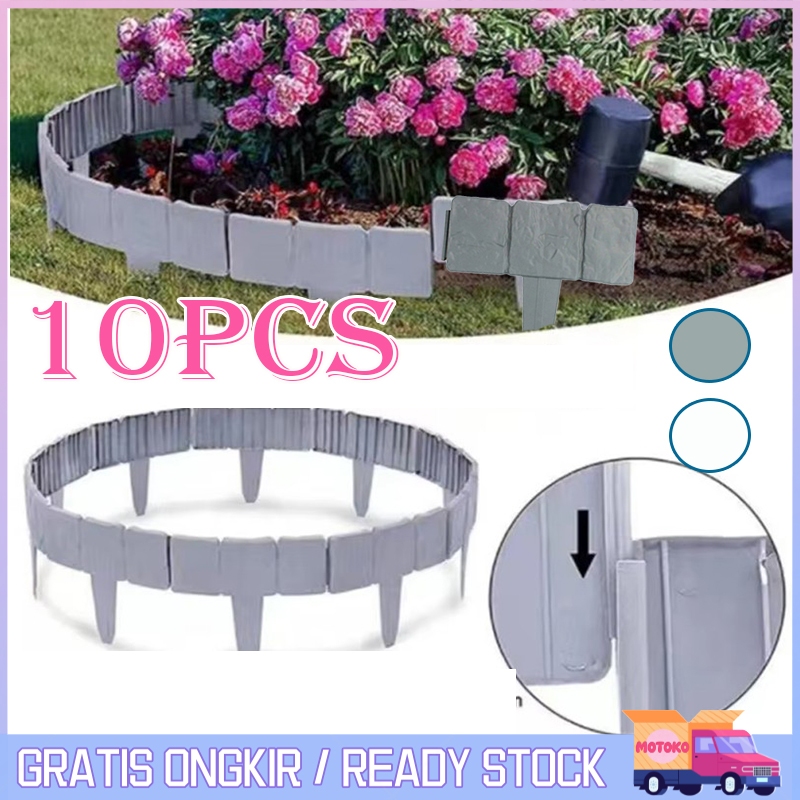 Isi 10 Pagar Taman Plastik Mini Pagar Kebun Pagar Pagar Plastik Taman Pembatas Tanaman  Pagar Kebun 