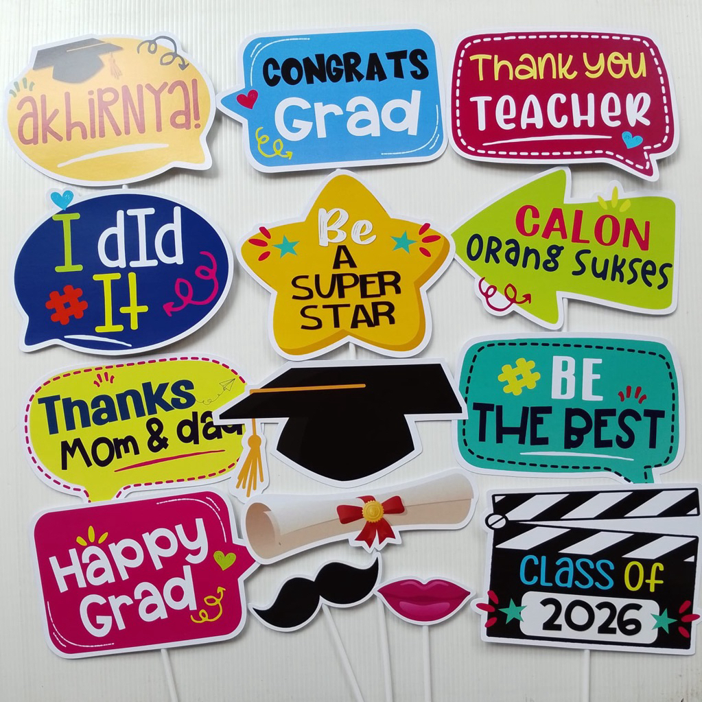 READY PROPS GRADUATION PROPS PHOTOBOOTH WISUDA