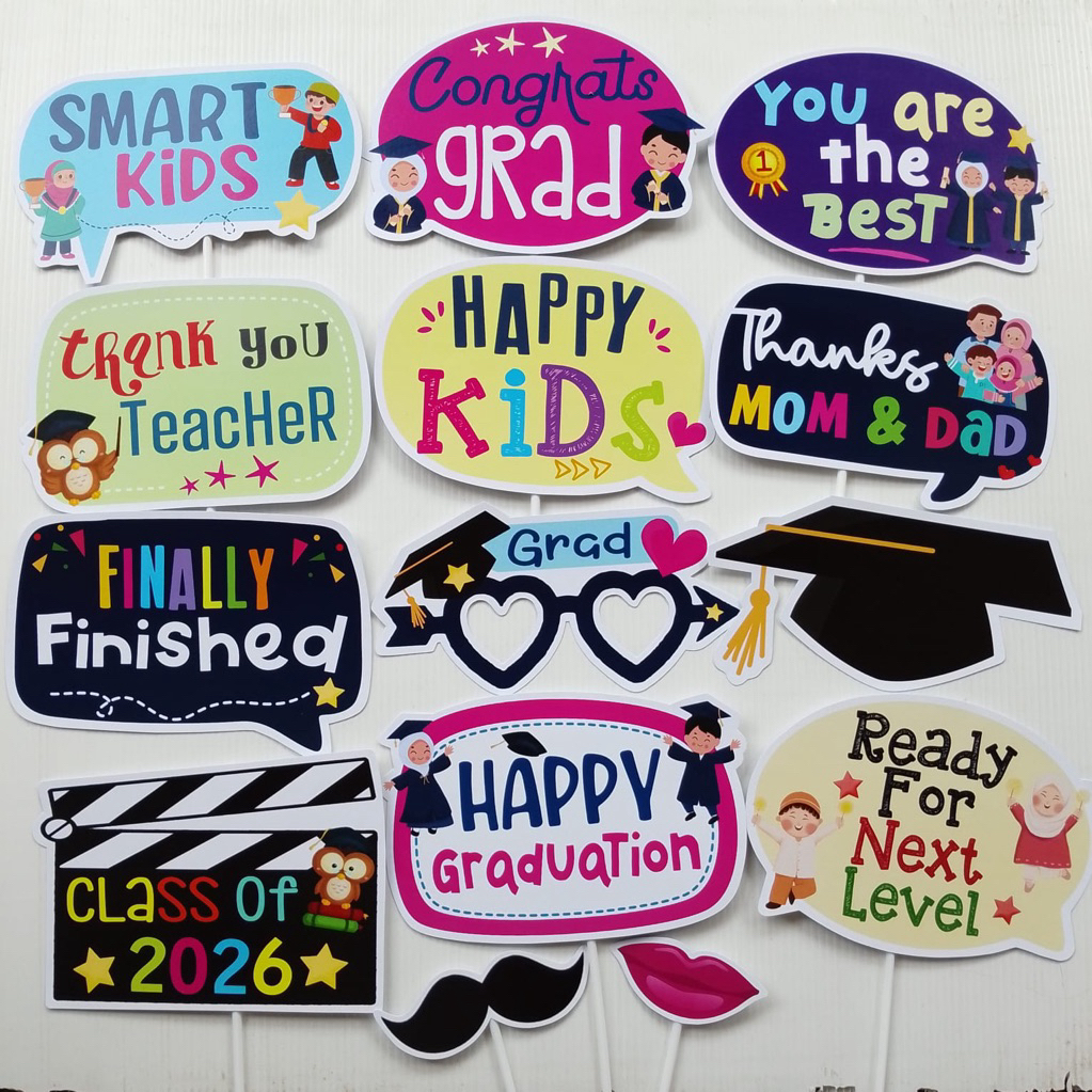 GRADUATION WISUDA ANAK MUSLIM PROPS PHOTOBOOTH ACC PHOTOBOOTH