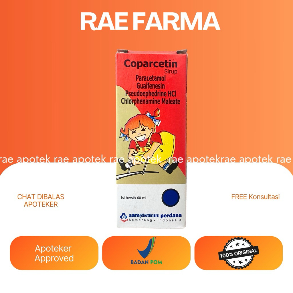 Coparcetin Sirup 60 ml / Untuk Meringankan flu, demam, sakit kepala dan batuk