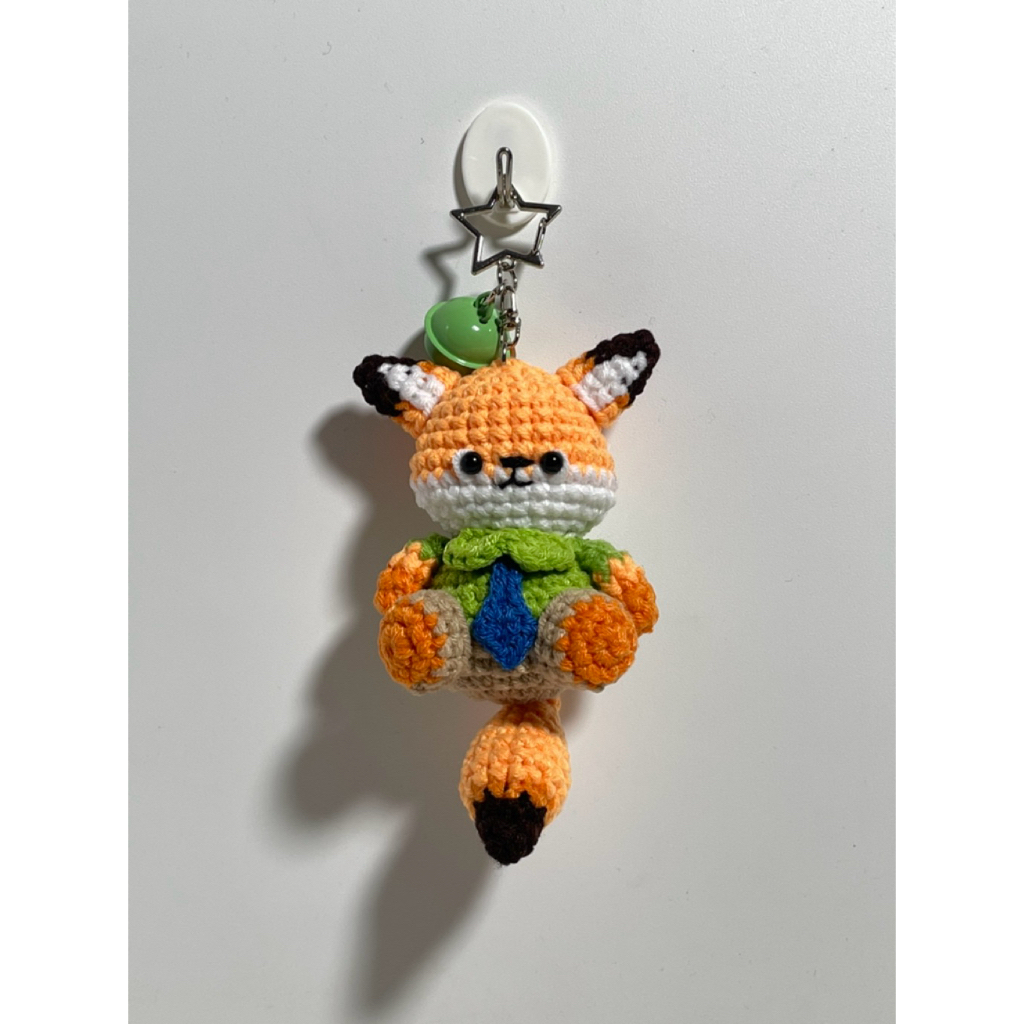 Nick Zootopia Keyring | Gantungan kunci rajut Nick Zootopia