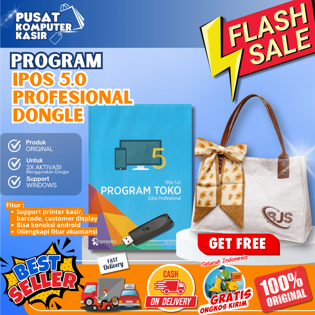 Program Kasir Toko IPOS 5 Profesional [DONGLE EDITION] | Program Kasir IPOS 5 | Program Kasir Toko S