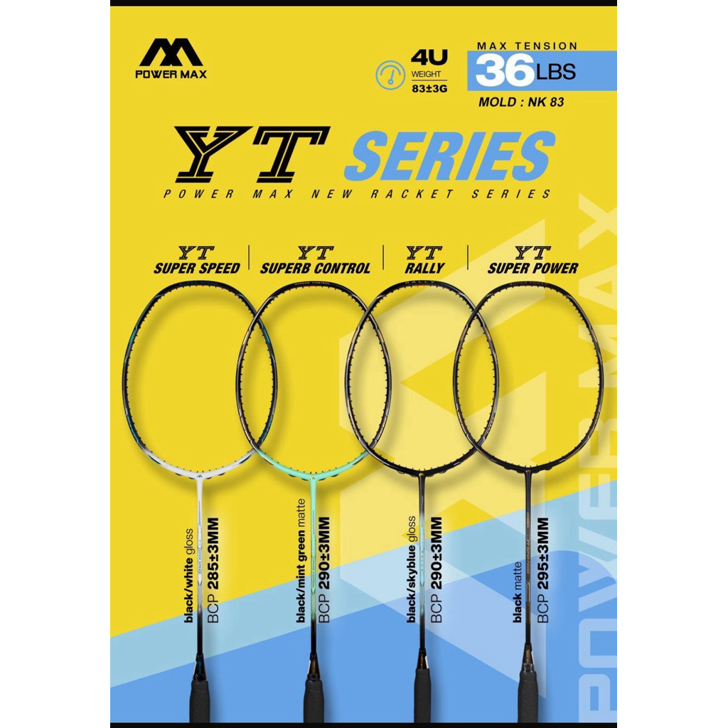 Raket Badminton Powermax YT Series Original