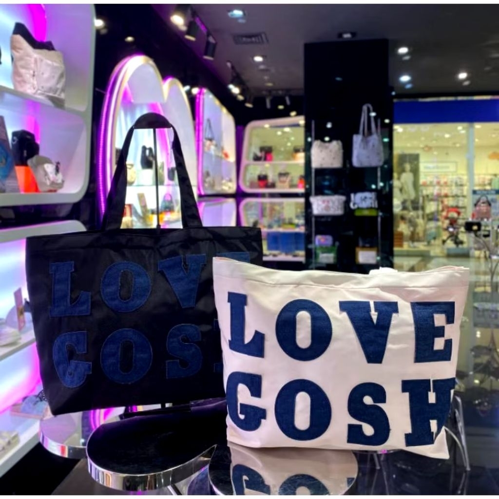 [Bisa COD] Ready Tas Gosh Totebag Original New art 442 Black White