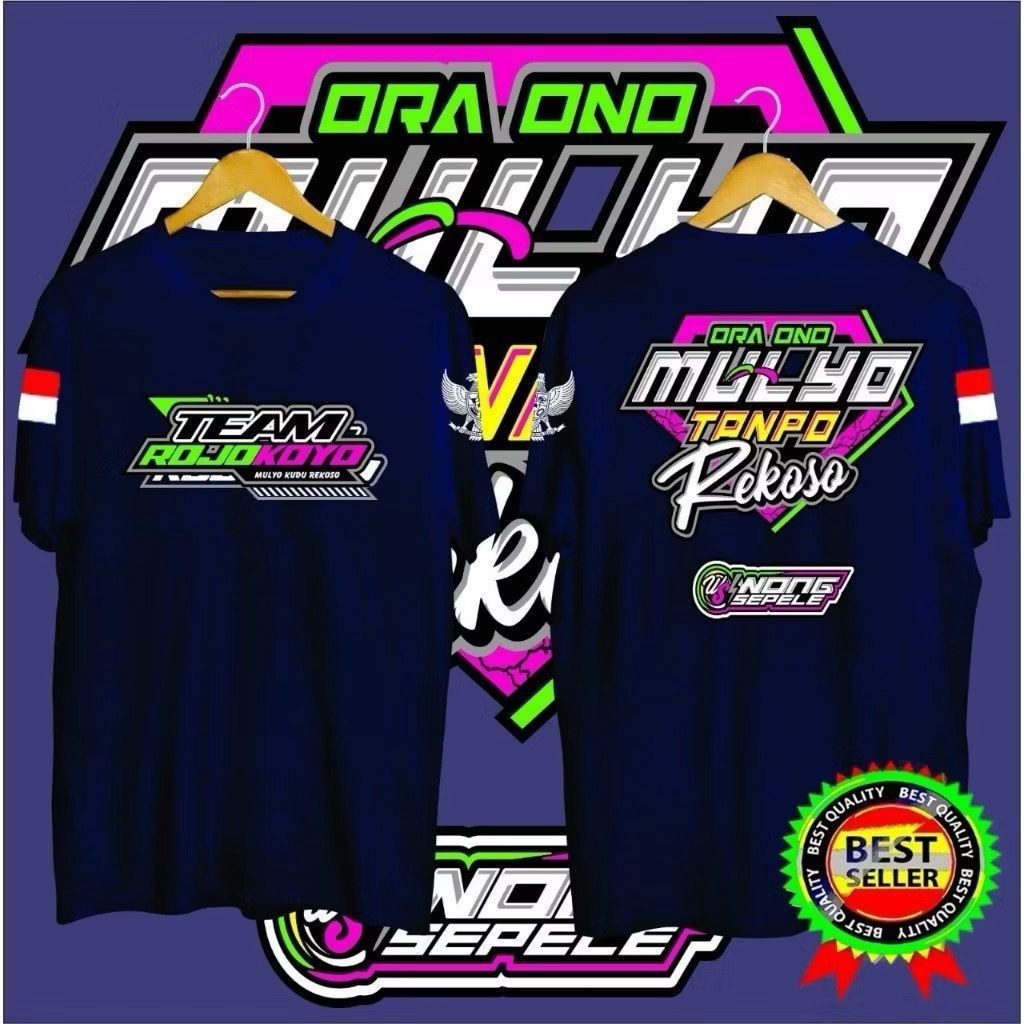￼Kaos Distro TEAM ROJOKOYO , baju kaos pria katun combed sablon digital DTFf
