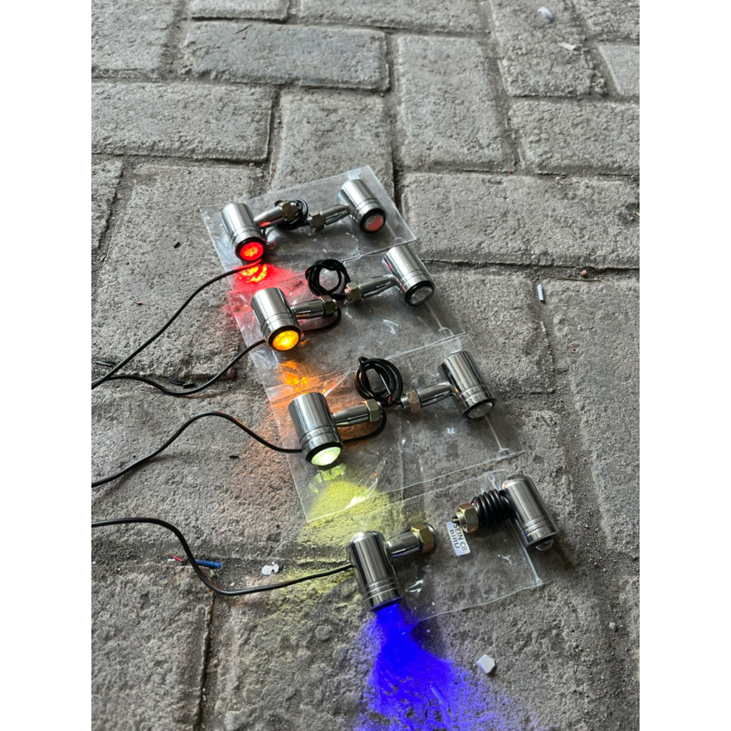 SEIN LED CB MODEL STAINLESS UNIVERSAL KE SEMUA MOTOR CB GL MP GL 100 LAMPU RITING