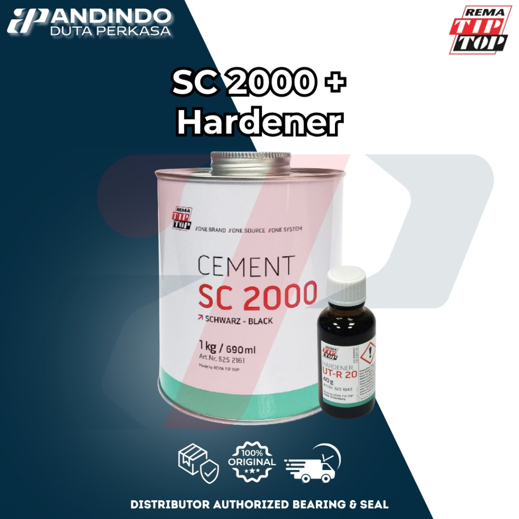 Lem Cement SC 2000 + Hardener Rema TipTop Schwarz Black 1kg
