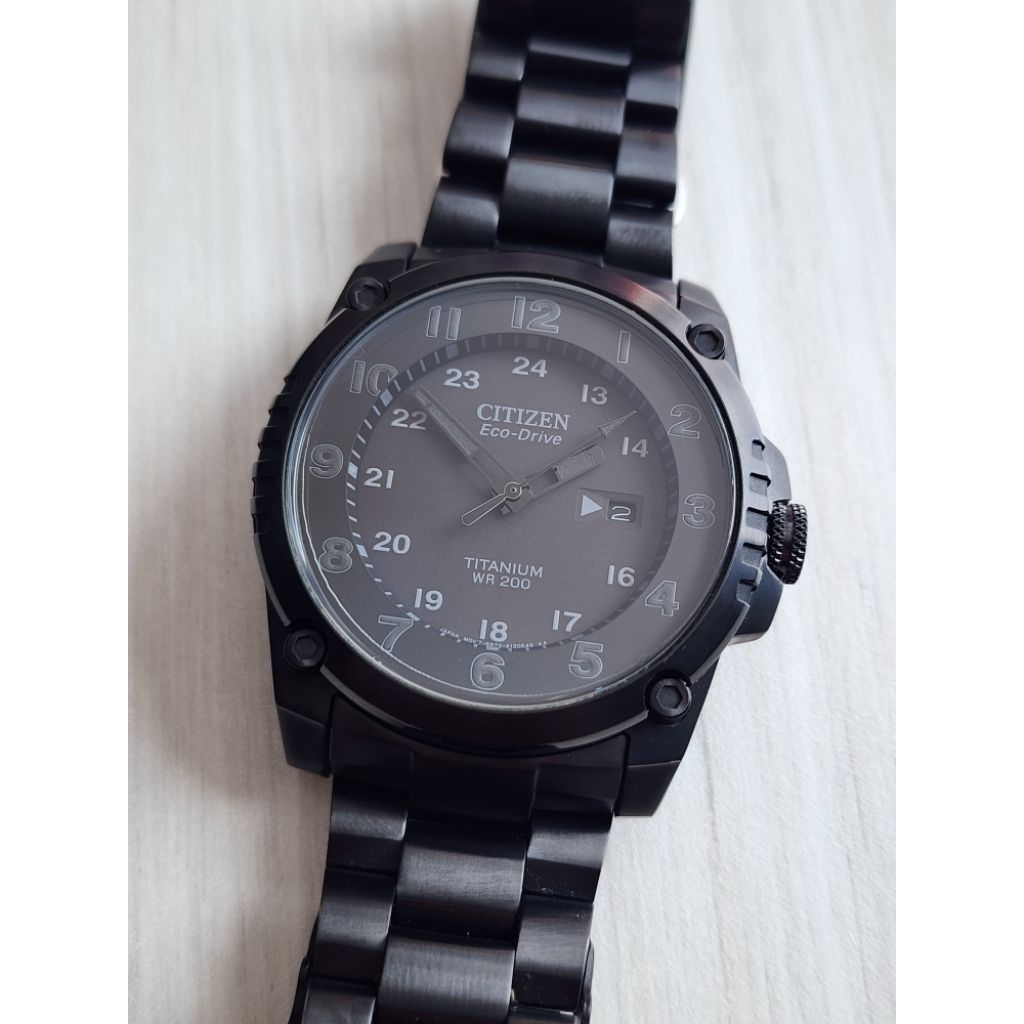 Citizen Super Titanium Eco Drive All Black BJ8075-58E