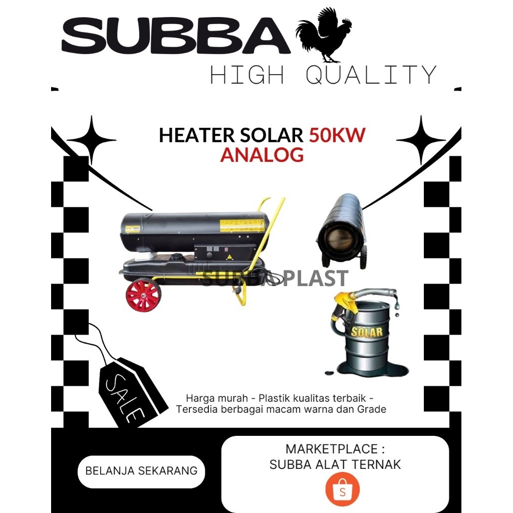 HEATER SOLAR PEMANAS KANDANG AYAM 50 Kw ANALOG