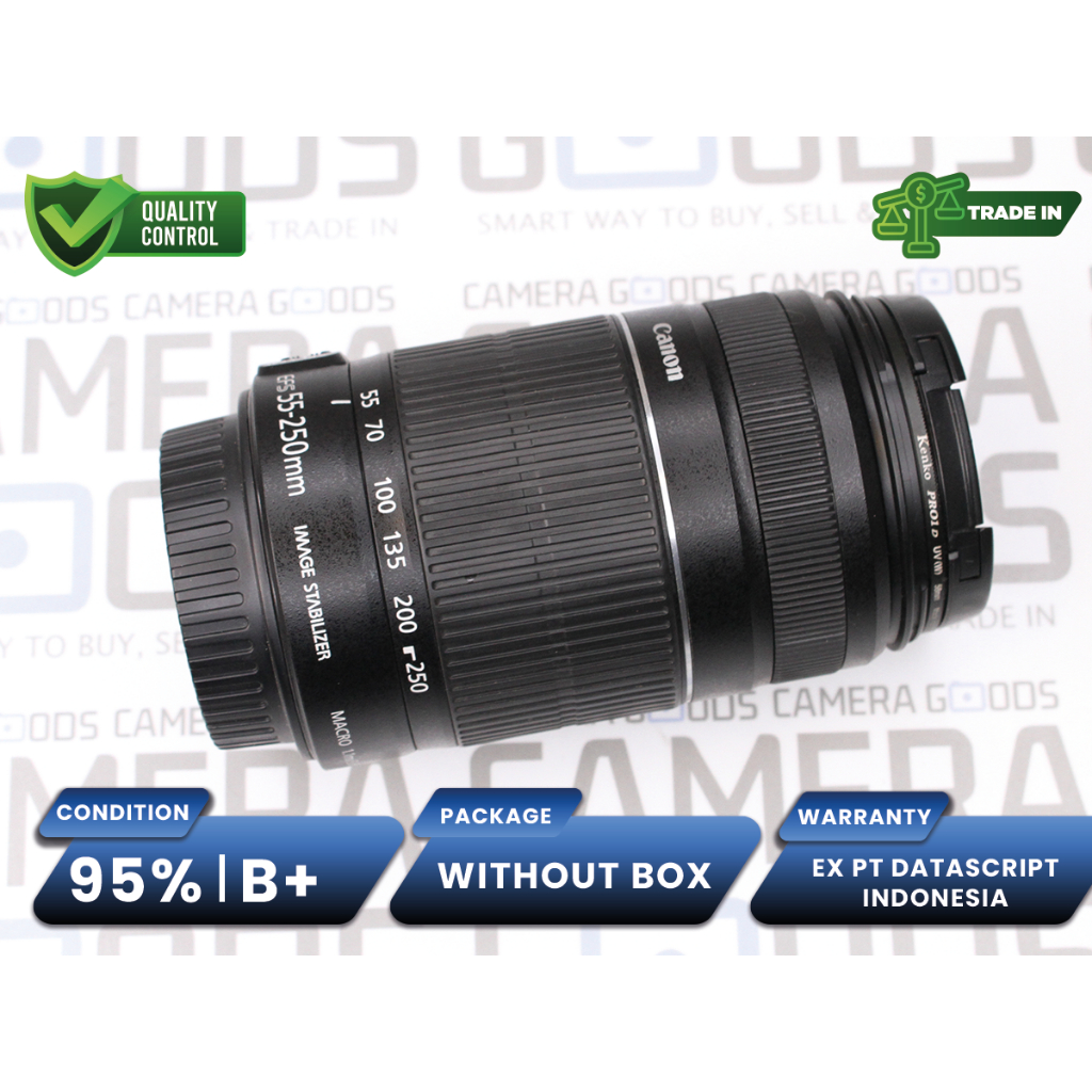 Lensa Canon EF-S 55-250mm F4-5.6 IS II Lens Second Bekas Grade B+ / Lensa Tele Canon - L250622
