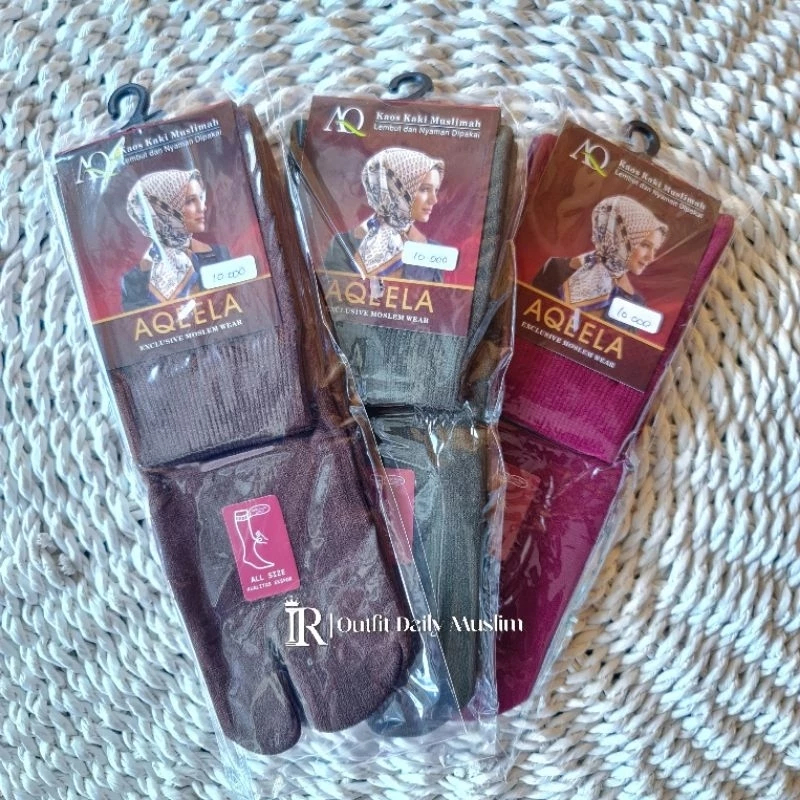 Kaos Kaki Jempol Warna Polos Muslimah Aqeela | Kaos Kaki Spandex