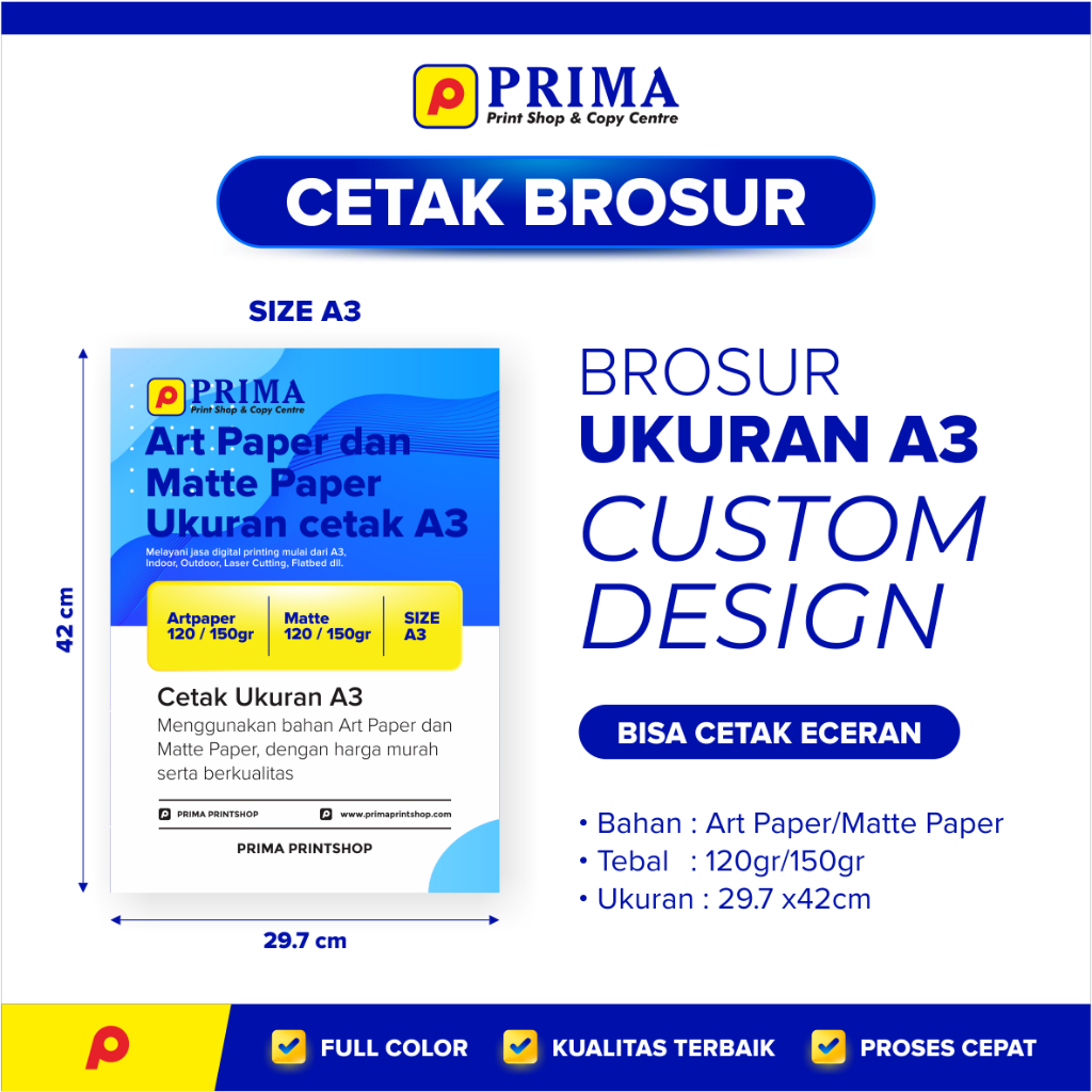 CETAK BROSUR MURAH (A3) - Bisa Cetak Eceran