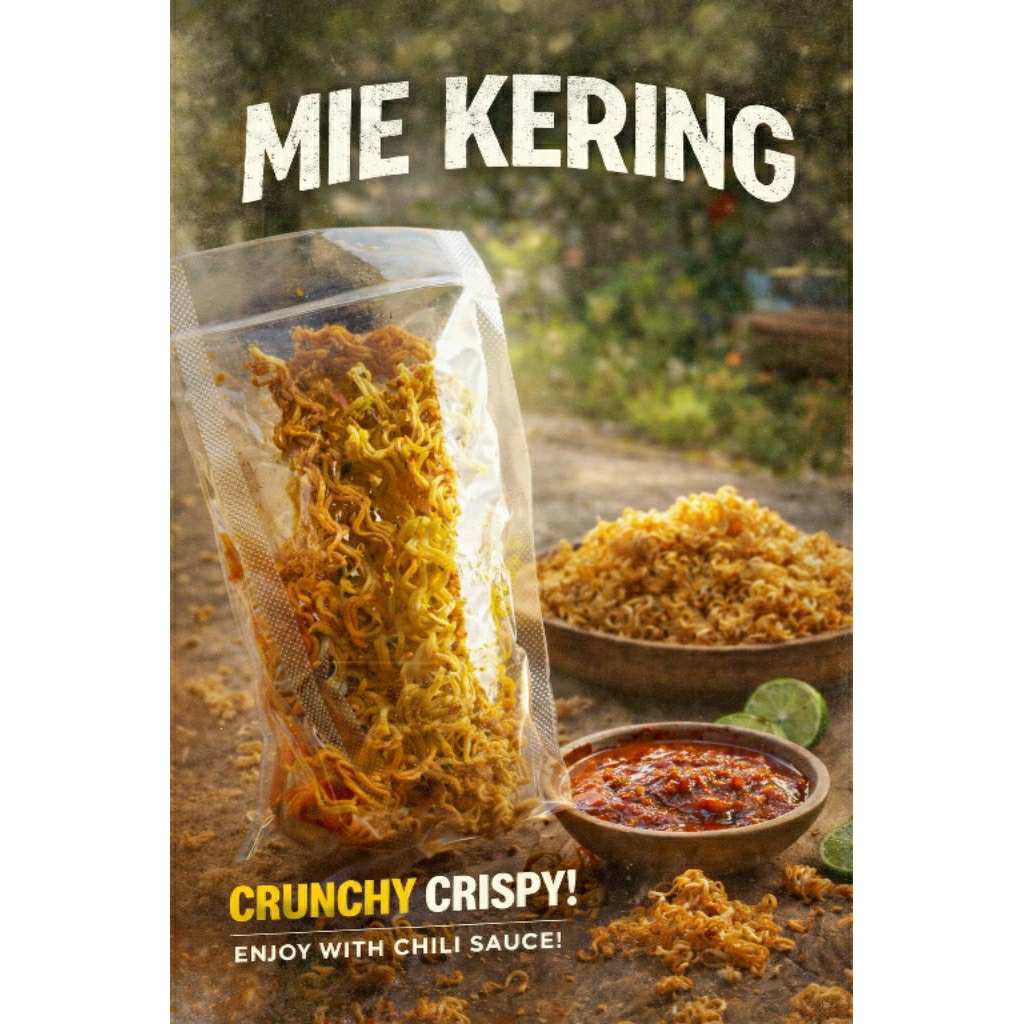 Mie Kering Pedas/Gurih/Renyah Bikin nagihhhh
