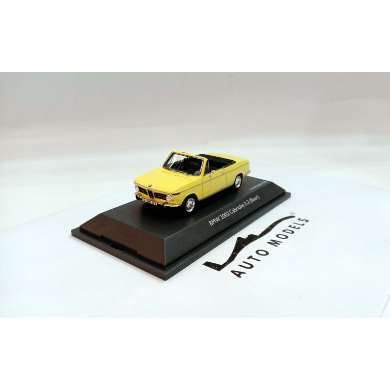 Schuco BMW 2002 (E10) Baur 2/2 Convertible 1975 Yellow Black