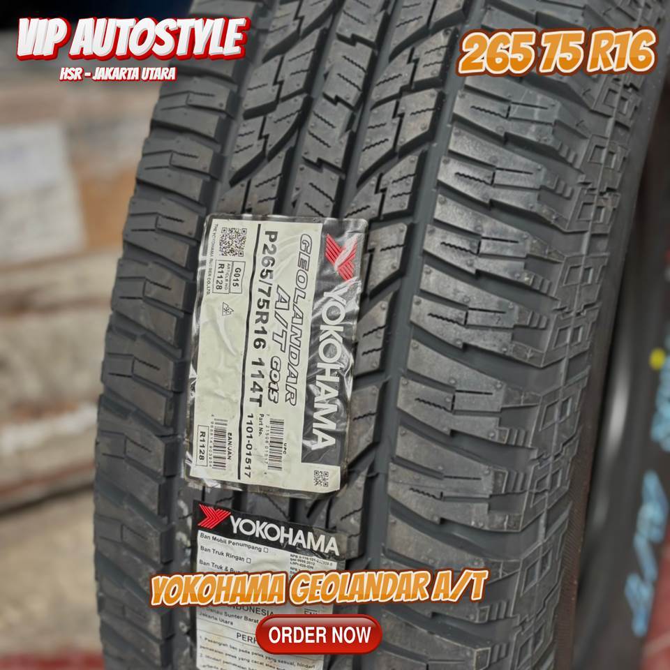 Jual Ban Ring 16 YOKOHAMA GEOLANDAR A/T -G015 114T WHITE LINE 265 75 R16