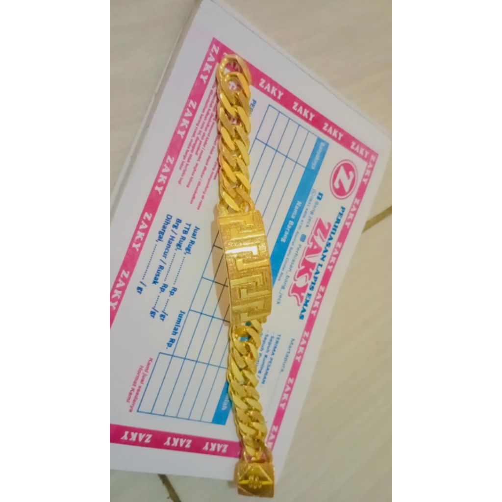 gelang sisik naga ll lapis emas 999