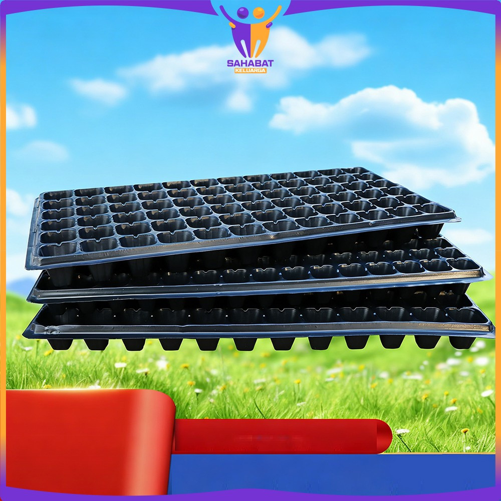 Pot Tray Semai Bibit Benih Wadah Persemaian Sayur Plastik Praktis / Tray Semai Tanaman Plastik Pembi