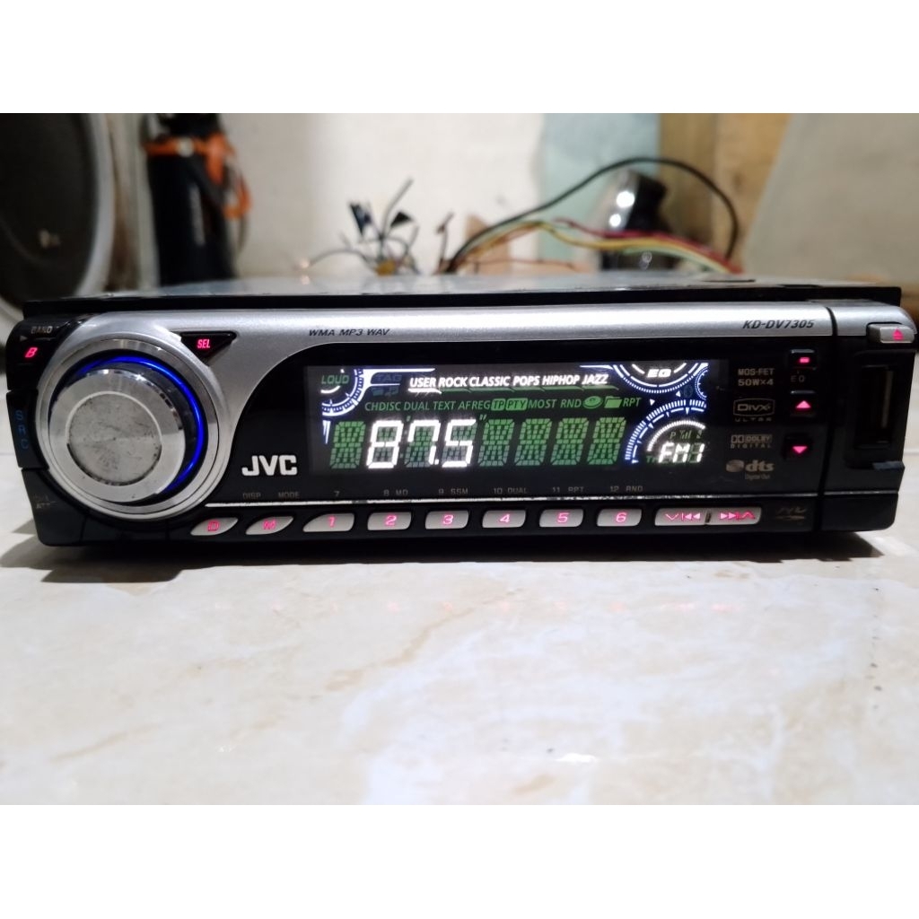 head unit tape mobil jvc KD-DV7305