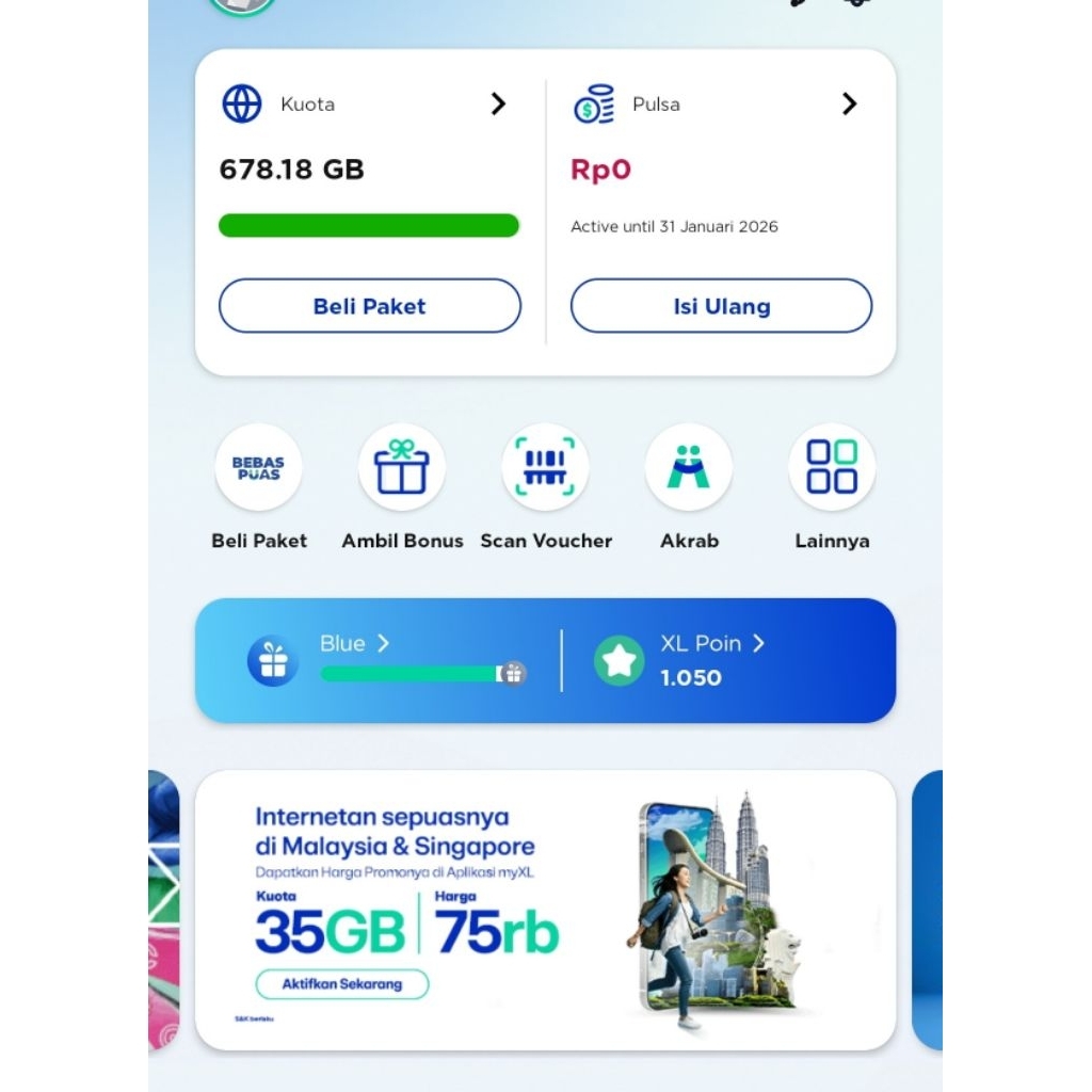 Kartu xl Xtra combo plus vip triple kouta diskon 90%