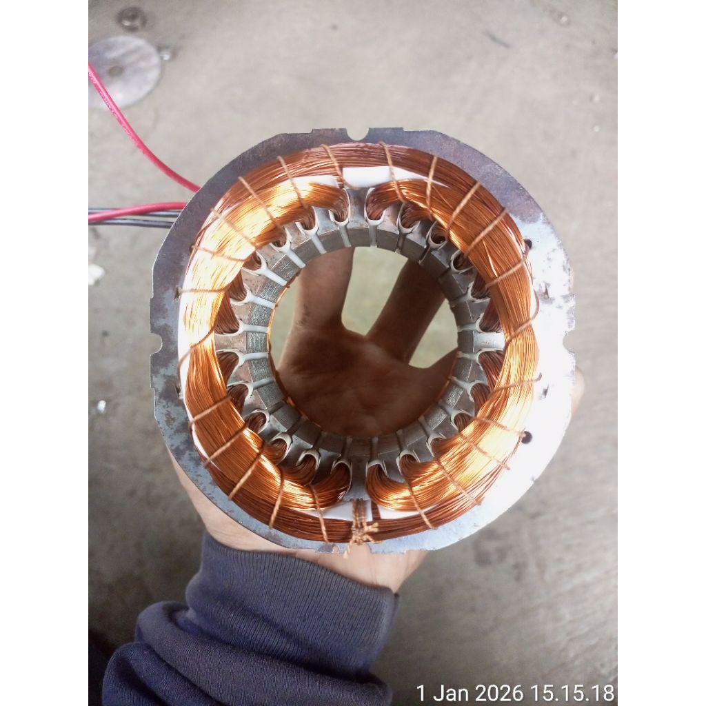 stator / gulungan, spull lilitan alumunium pompa air simizu type 121,125,128,130,135 Bit