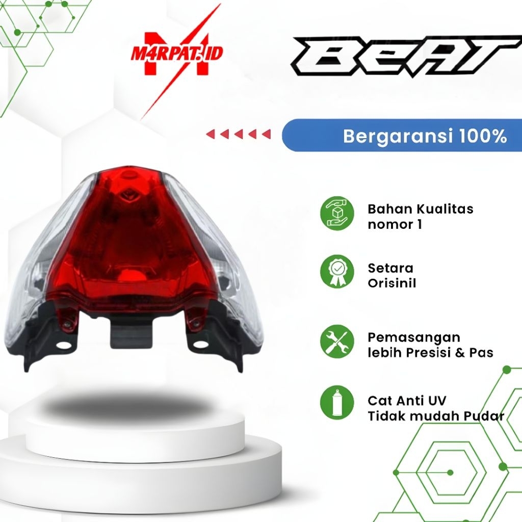 Lampu belakang stop lamp beat led deluxe street k1a | Stoplamp lampu stop rem belakang assy honda be