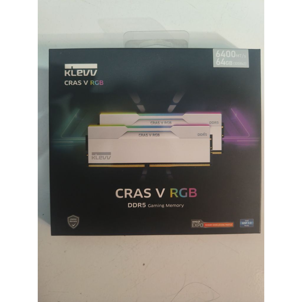 RAM Memory Klevv Cras V RGB 64GB 6400 Mhz CL32 White