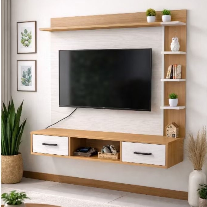 Rak laci tv gantung/Rak laci tv tempel dinding/backdrop tv/rak tv tempel/rak laci tv/rak laci gantun