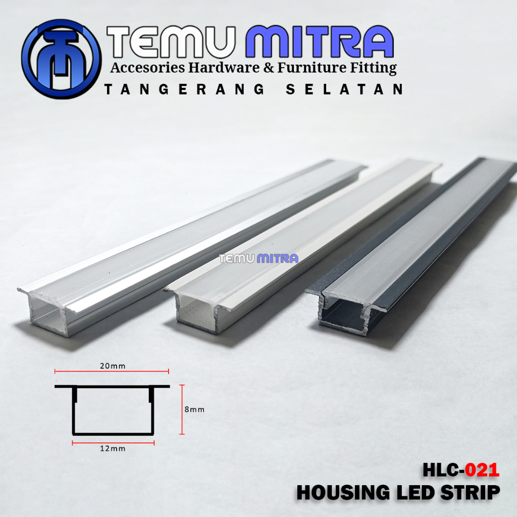 Rumah lampu LED strip/ Houshing led strip, Panjang 3 meter ( Alumunium )