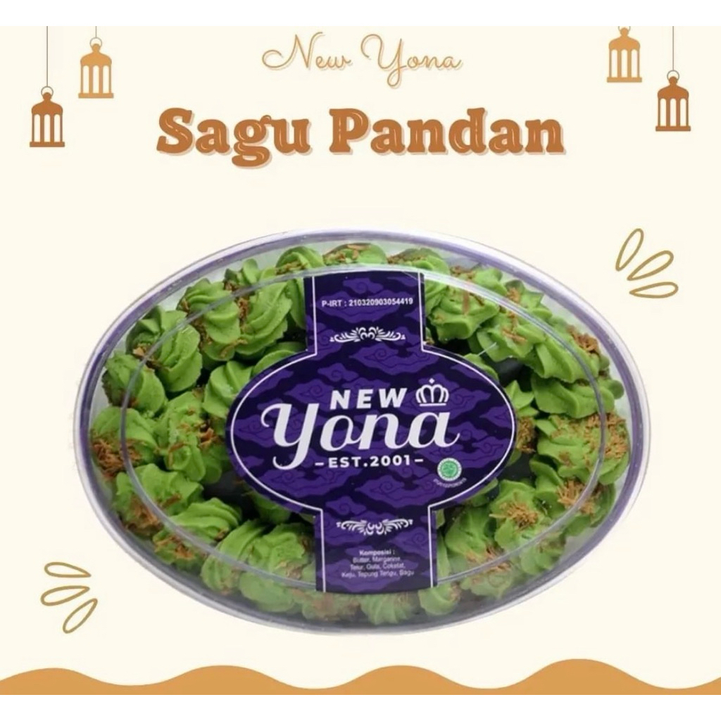 SAGU PANDAN New Yona Cookies Fresh Original Kue Kering Lebaran Halal